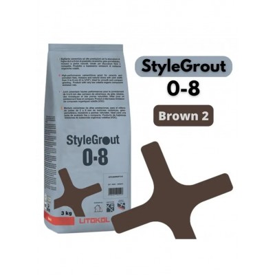 Цементна фуга Litokol StyleGrout 0-8 (Brown 2) 3 кг (SG08BRW20063)